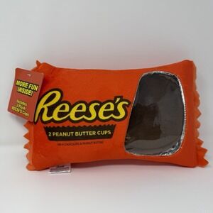 Reese's Peanut Butter Cup Pillow Iscream W/Removable Mini Plush Candy Holiday